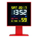 Newgate Monolith Lcd Alarm Clock Fire Engine Red
