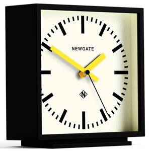 Newgate Amp Mantel Clock Black With Yellow Hands