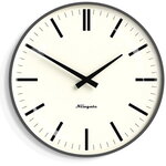 Newgate Radio City Wall Clock Bold Black Marker Dial - Matte Blizzard 