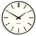 Newgate Radio City Wall Clock Bold Black Marker Dial - Matte Black