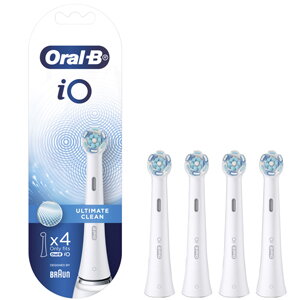Oral-B iO Ultimate Clean Replacement Brush Heads - 4 Pack, White