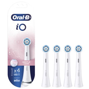 Oral B iO Gentle Care Replacement Brush Heads - 4 Pack, White