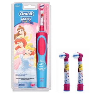 Oral-B Stages Power Princess Electric Toothbrush + 3 Brush Heads