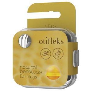 Otifleks Natural Beeswax Earplugs 4 Pack Ear Plugs