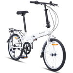 Progear Nomad Folding Commuter Bike Pearl White