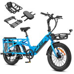 Progear E-Moover E-Cargo Bike Electric Blue + Transporter Kit