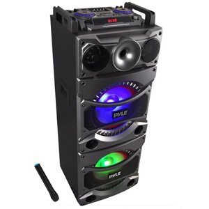 Pyle 2400W Bluetooth PA Loudspeaker Karaoke System Wireless Mic