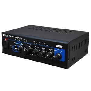 Pyle PTA4 Mini 2 x 120 Watt Stereo Power Amplifier w/ AUX CD Input