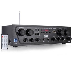 Pyle Bluetooth 4 Channel Amplifier Wireless Karaoke Receiver