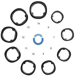 RingConn Smart Ring Sizing Kit - Sizes 6 to 14