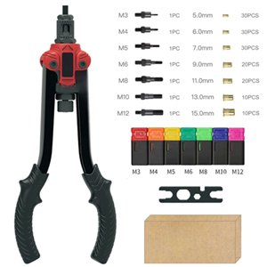 Rynomate Heavy Duty Nut Rivet Gun Riveting Kit