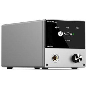 SMSL M500 MQA ES9038PRO XMOS Hi-Res DAC Headphone Amplifier Silver