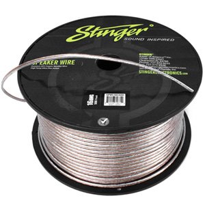 Stinger SPW516C PRO Series 16 Gauge Speaker Wire P/M (Clear)