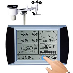 Tesa WS1081 Solar Powered Touch Panel Weather Center with PC interface