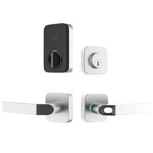 Ultraloq Combo Bluetooth Fingerprint & Key Fob Smart Lock Satin Nickel