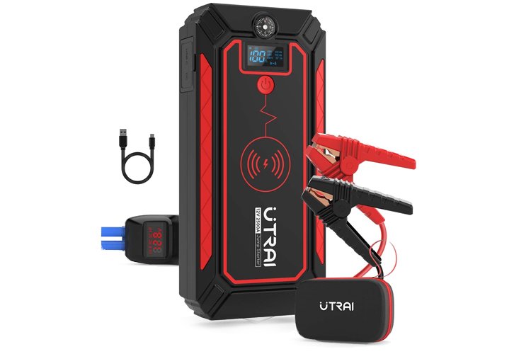 The 24000 mAh JUMP STARTER with rechargeable compressor. UTRAI JSTAR 6.  Starter cars and motorcycles 