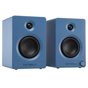Victrola Tempo Bookshelf Speakers - Blue