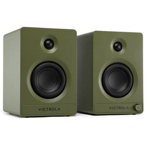 Victrola Tempo Bookshelf Speakers - Green