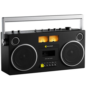 We Are Rewind Getto Blaster Cassette Player & Recorder - Curtis, Black