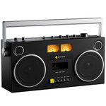 We Are Rewind Getto Blaster Cassette Player & Recorder - Curtis, Black