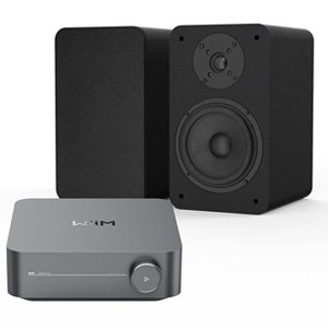 WiiM Streaming Amp w/ Purity Bookshelf Speakers