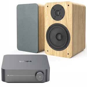 WiiM Streaming Amp w/ Purity Bookshelf Speakers
