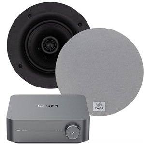 WiiM Streaming Amp w/ 5" In-Ceiling Speakers For Home Theatre