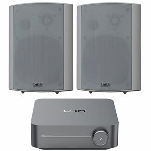 WiiM Streaming Amp w/ Outdoor Patio Speakers
